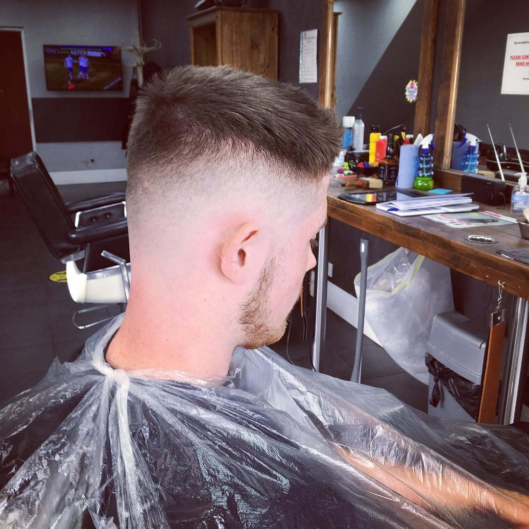 Recent fresh haircut photographed at the shop