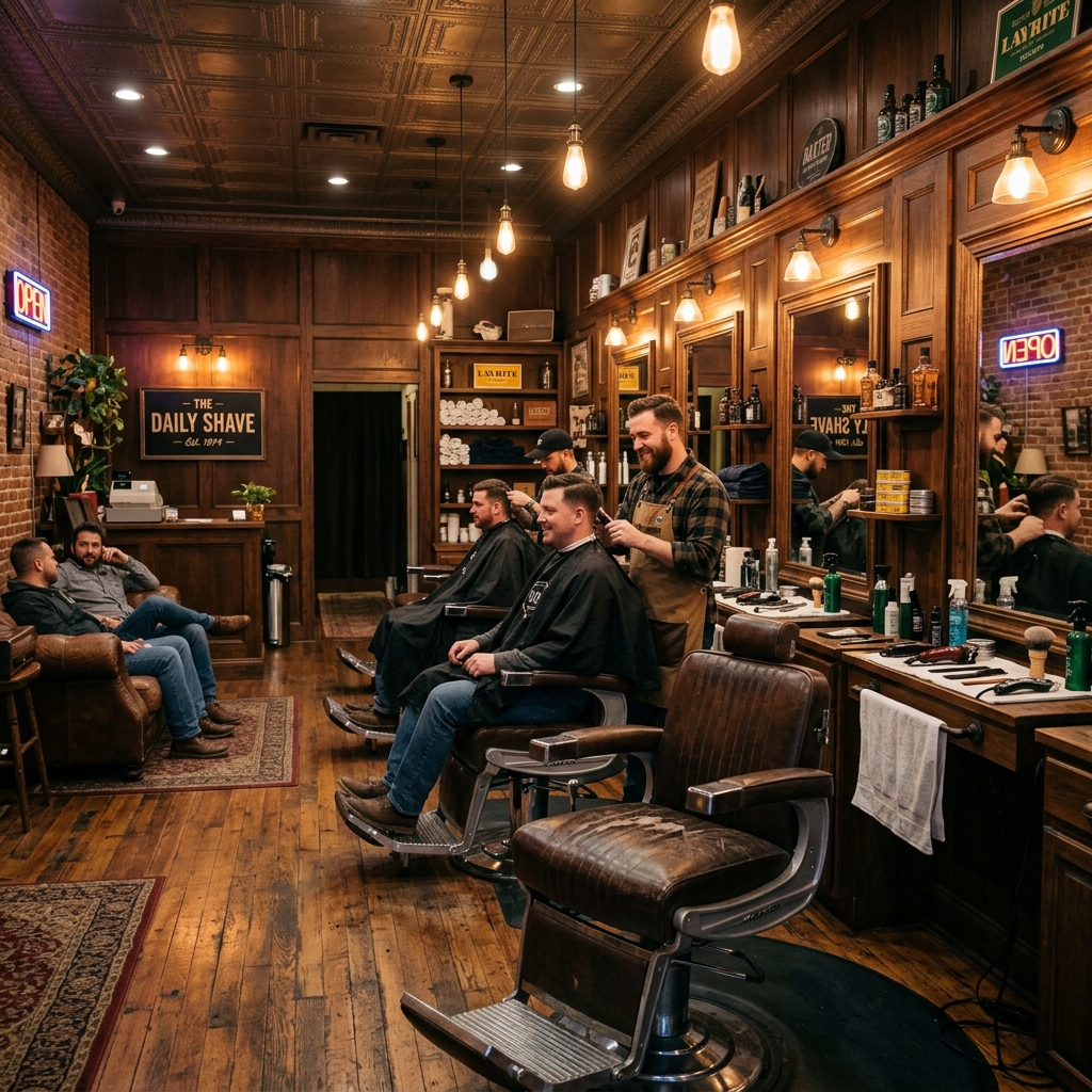 Interior of The Gentlemen's Barber shop in Coventry