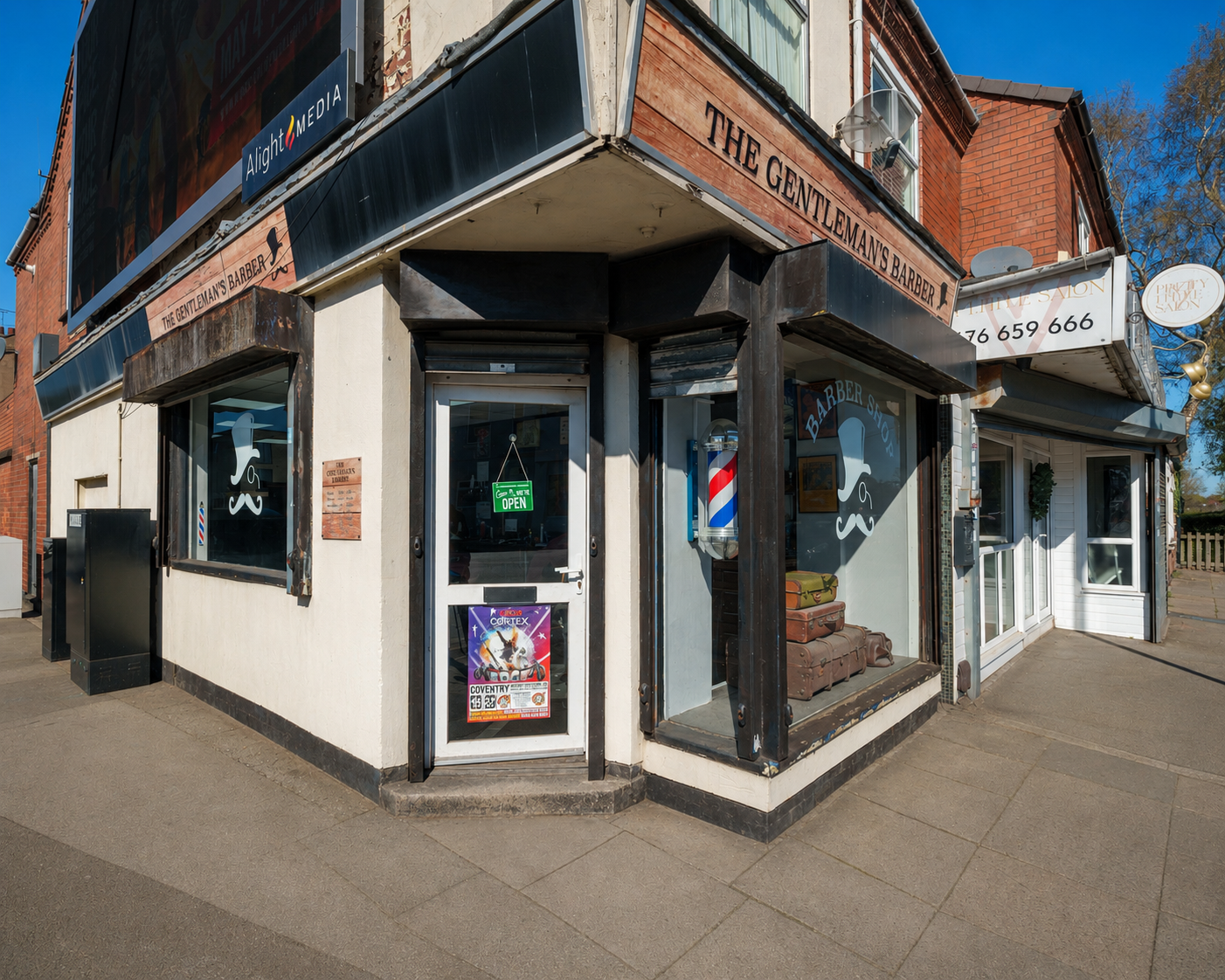 Outside The Gentlemen's Barber Coventry on Humber Road